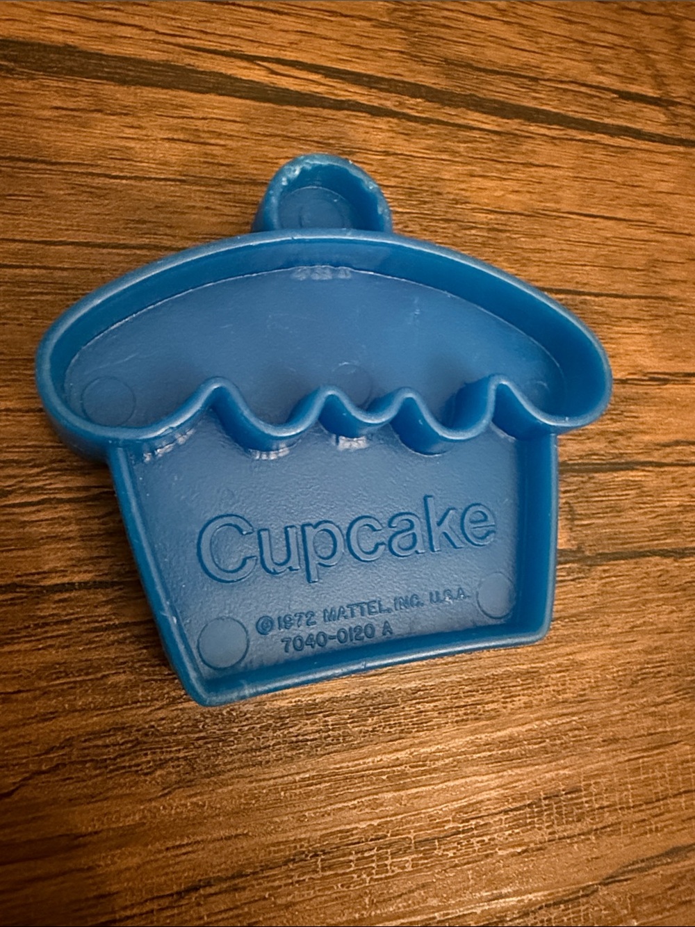 1972 Mattel Blue Cupcake Cookie Cutter
